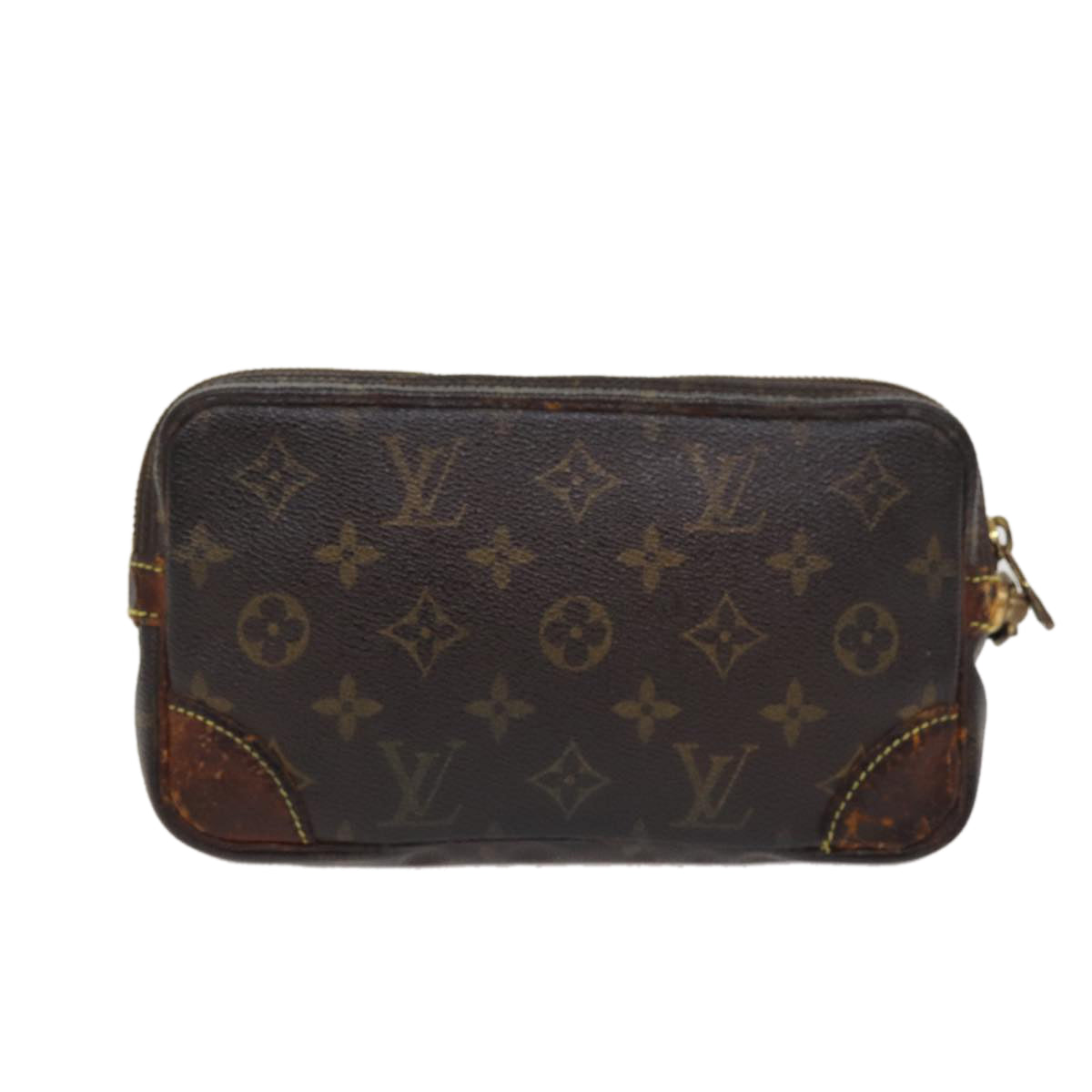 LOUIS VUITTON Monogram Marly Dragonne PM Clutch Bag LV Auth mr411