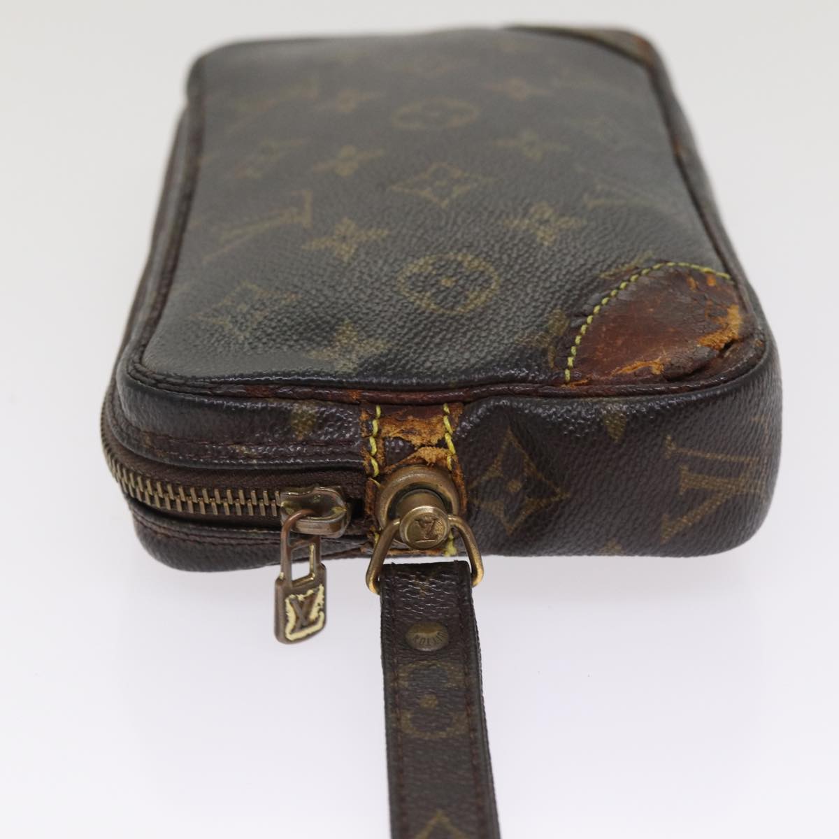 LOUIS VUITTON Monogram Marly Dragonne PM Clutch Bag LV Auth mr411