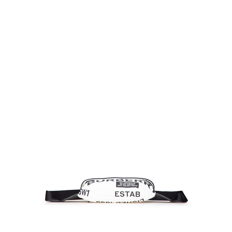 Burberry Logo Horseferry Nylon Leather Body Bag