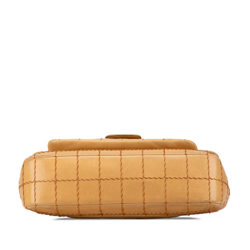 Chanel Wild Stitch Choco Bar Lambskin Shoulder Bag Classic Flap