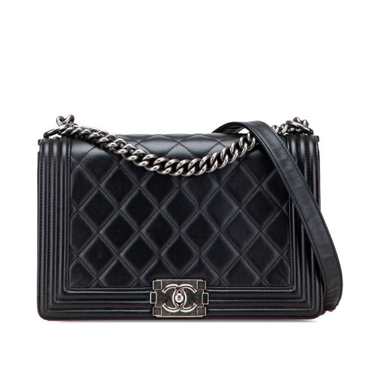 Chanel Boy Chanel Matelasse Lambskin Shoulder Bag