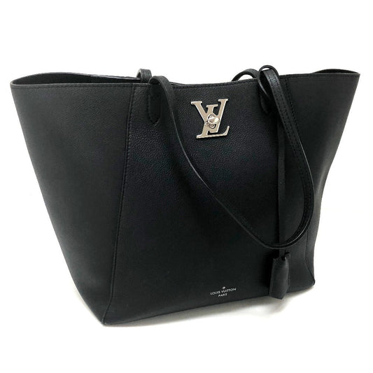 LOUIS VUITTON Shoulder Bag leather Noir rock Me Hippo Women