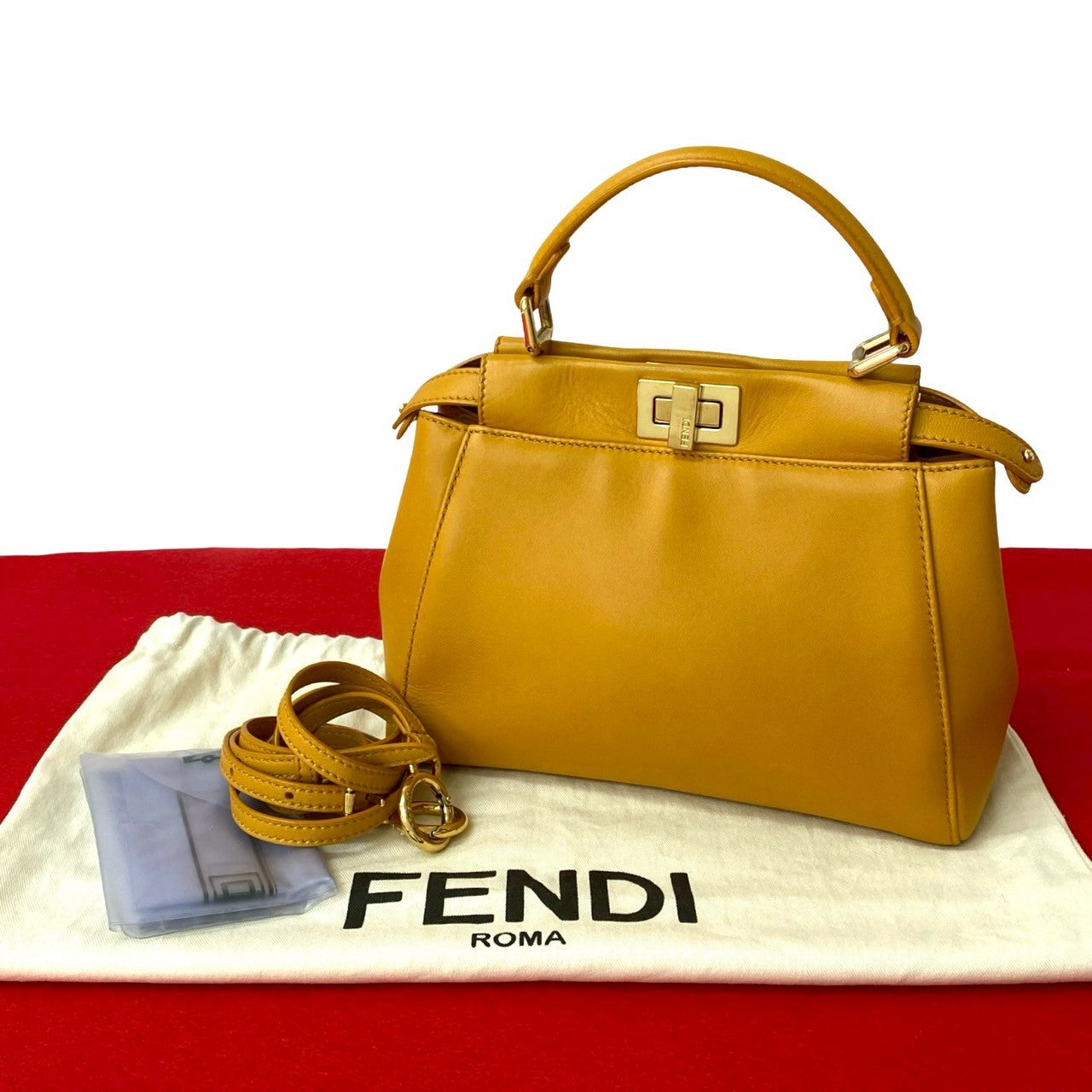 Fendi Peekaboo Leather 2way Bag