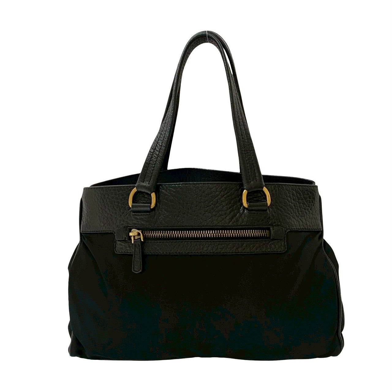 Prada Handbag Leather Nylon Handbag