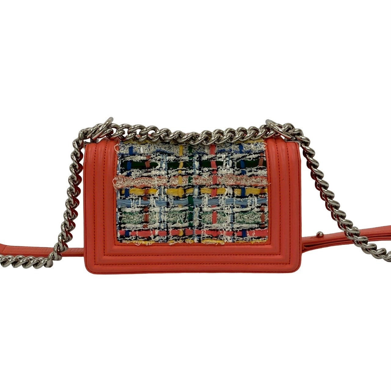 Chanel Boy Chanel Leather Tweed Shoulder Bag
