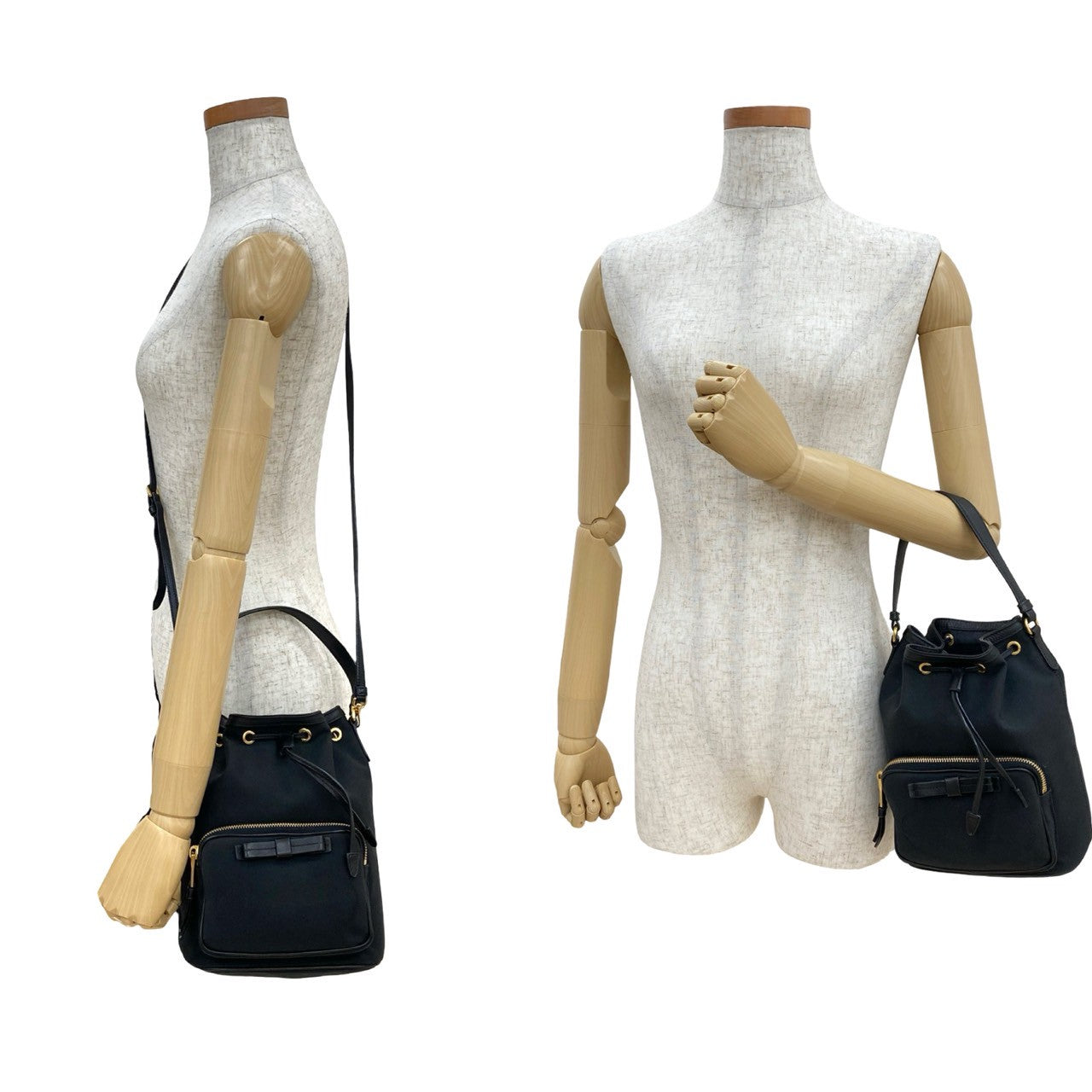 Prada Duet Canvas Leather 2way Bag