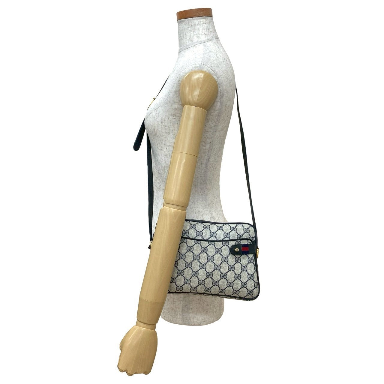 Gucci GG Logo PVC Leather Shoulder Bag
