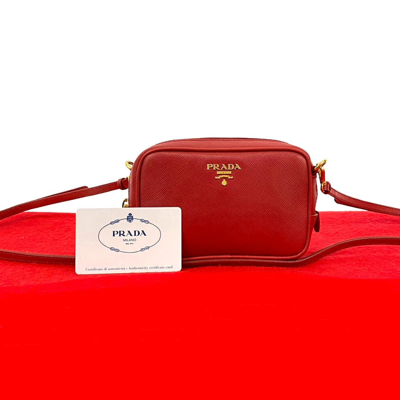 Prada Saffiano Leather Mini Shoulder Bag