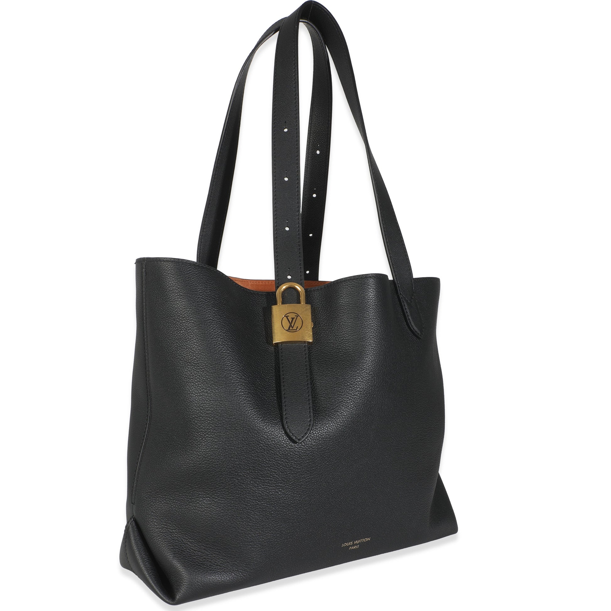 Louis Vuitton Black Grained Calfskin Low Key Cabas MM