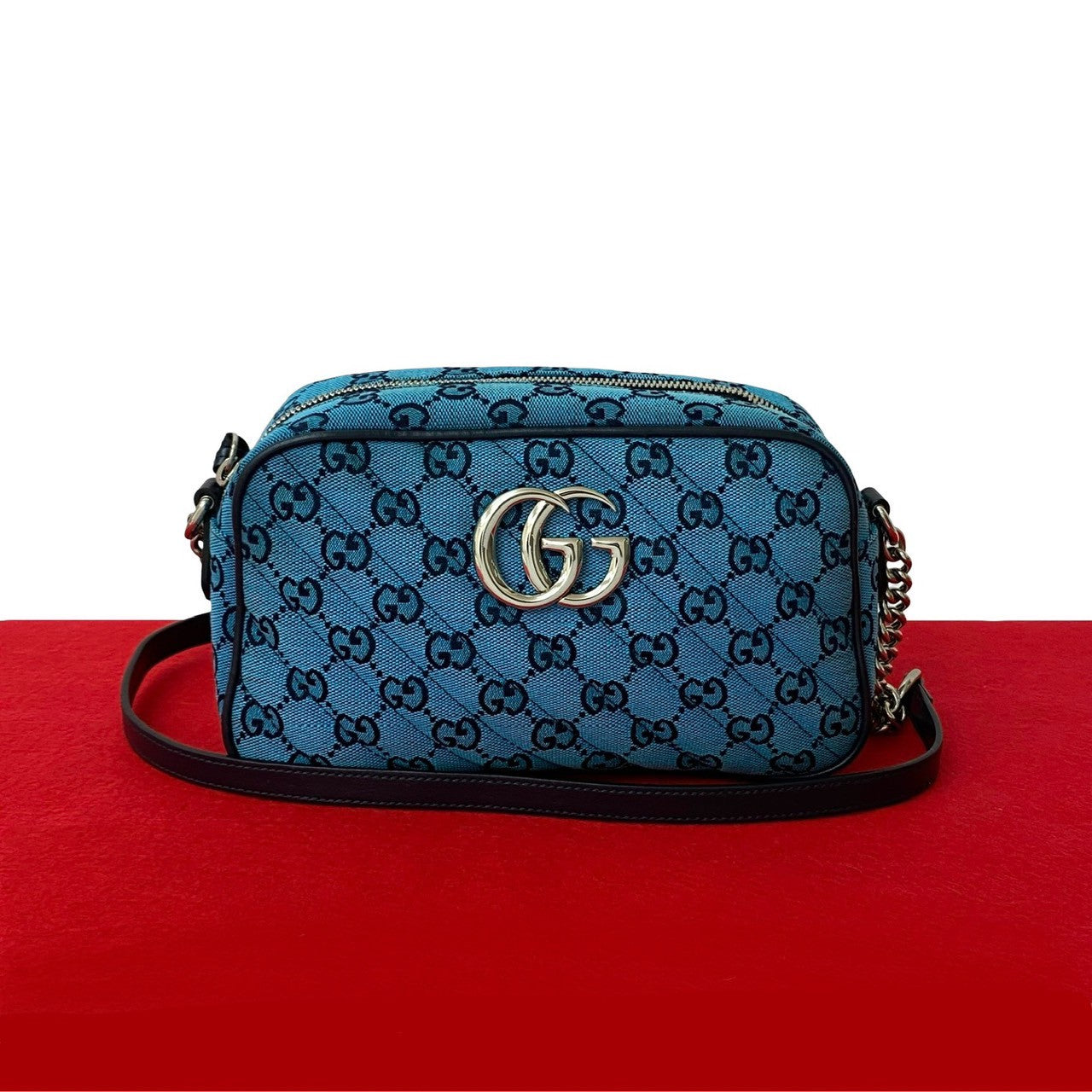 Gucci GG Marmont Canvas Leather Shoulder Bag