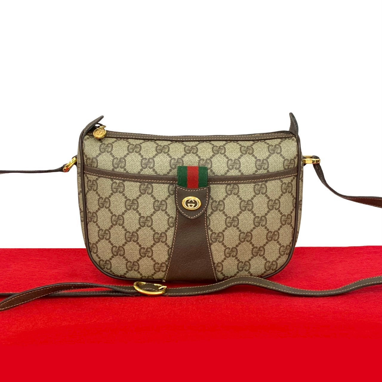 Gucci GG Logo PVC Leather Shoulder Bag