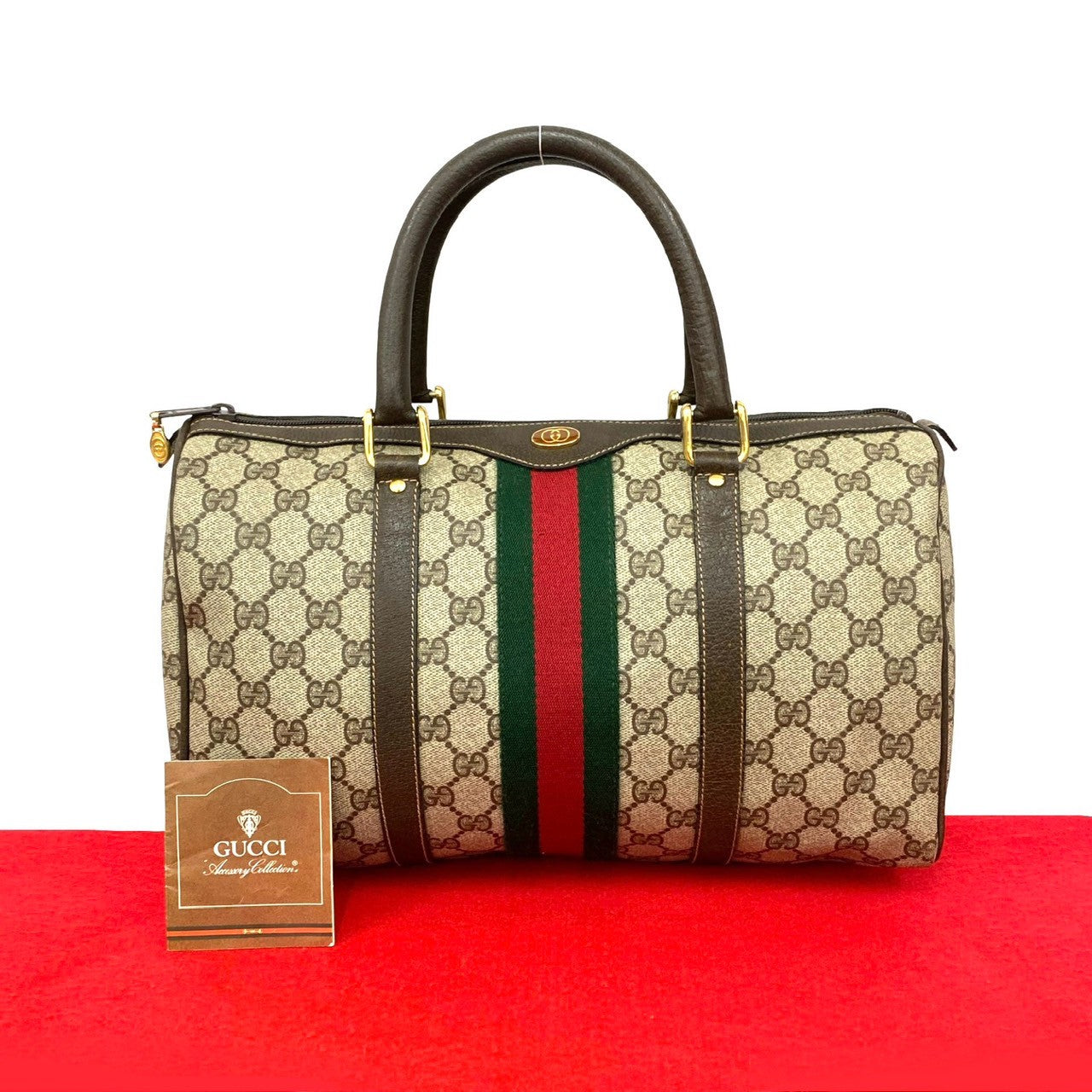 Gucci GG Logo PVC Leather Handbag