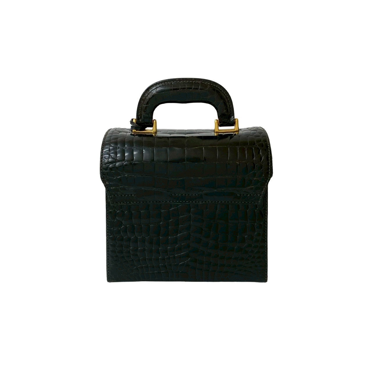 Gucci Lock Crocodile Leather Handbag