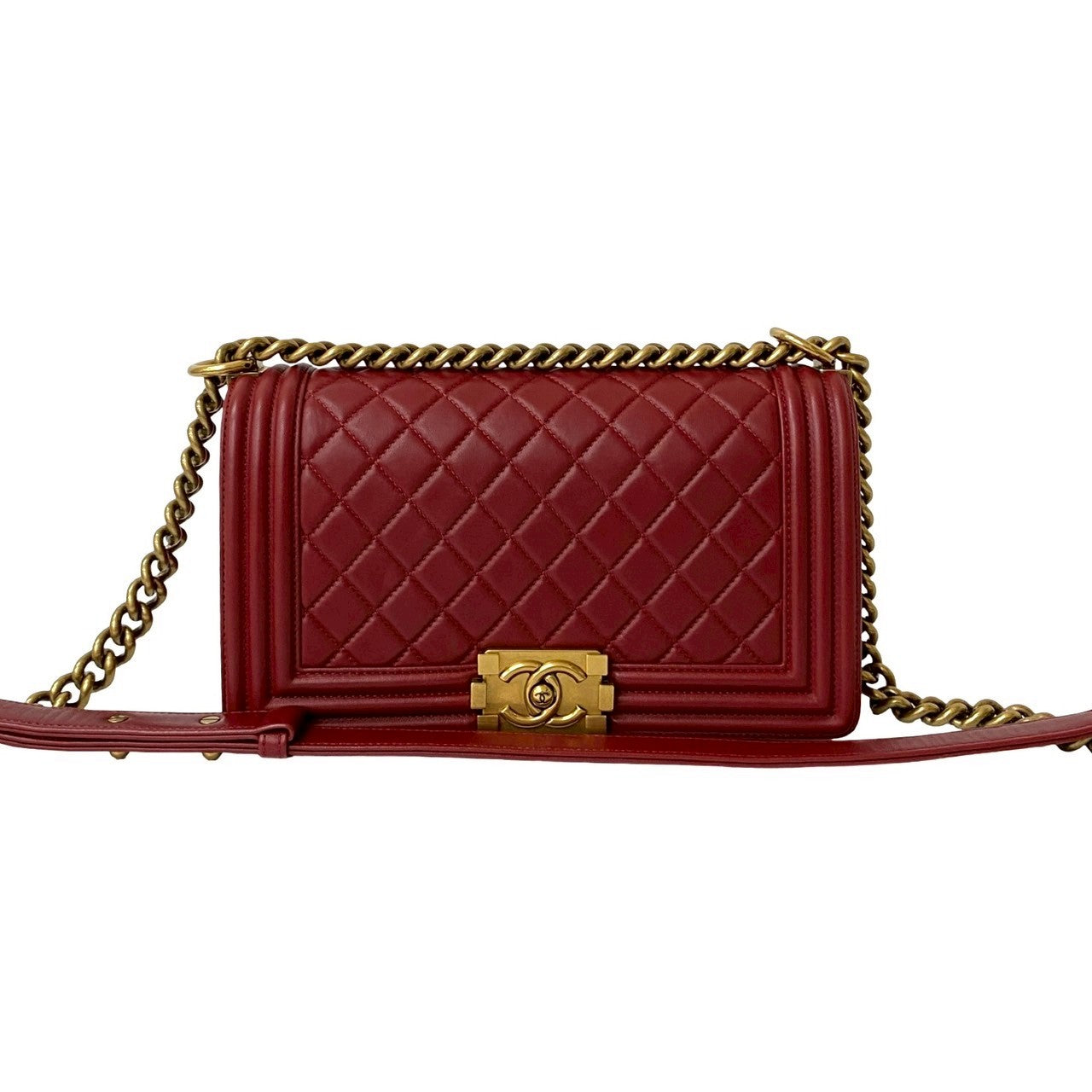 Chanel Boy Chanel Lambskin Shoulder Bag