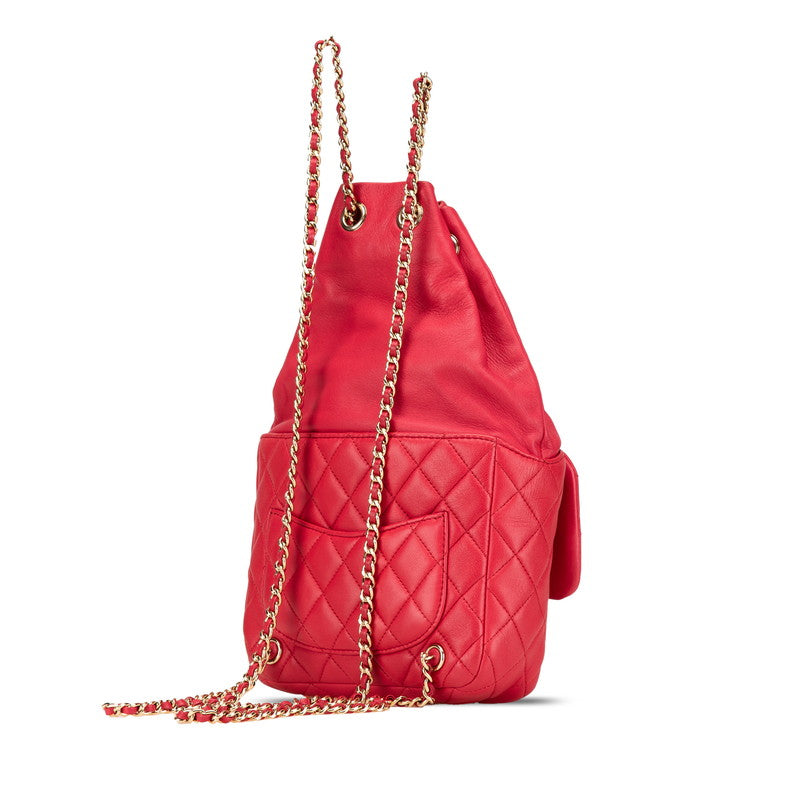 Chanel Coco Mark Matelasse Lambskin Backpack Classic Flap