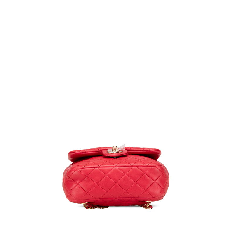 Chanel Coco Mark Matelasse Lambskin Backpack Classic Flap