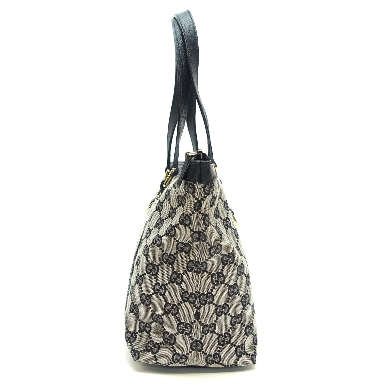 Gucci Abbey Monogram Canvas Zip Tote Bag