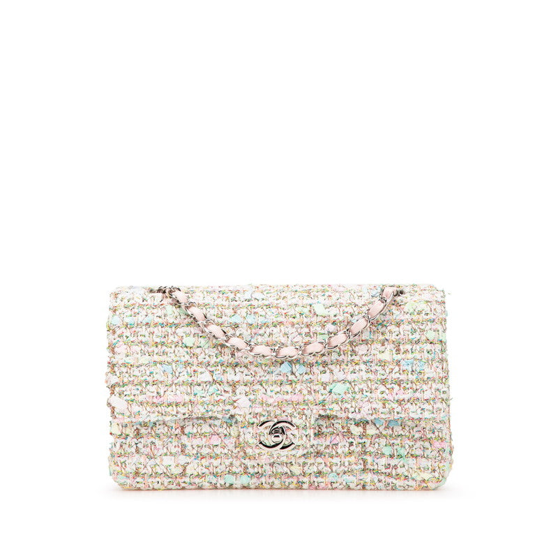 Chanel Matelasse 25 Tweed Leather Shoulder Bag