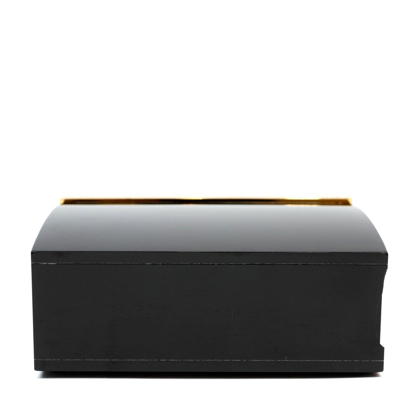 Chanel Black Lucite Box Purse w 24kt Gold Plated Strap