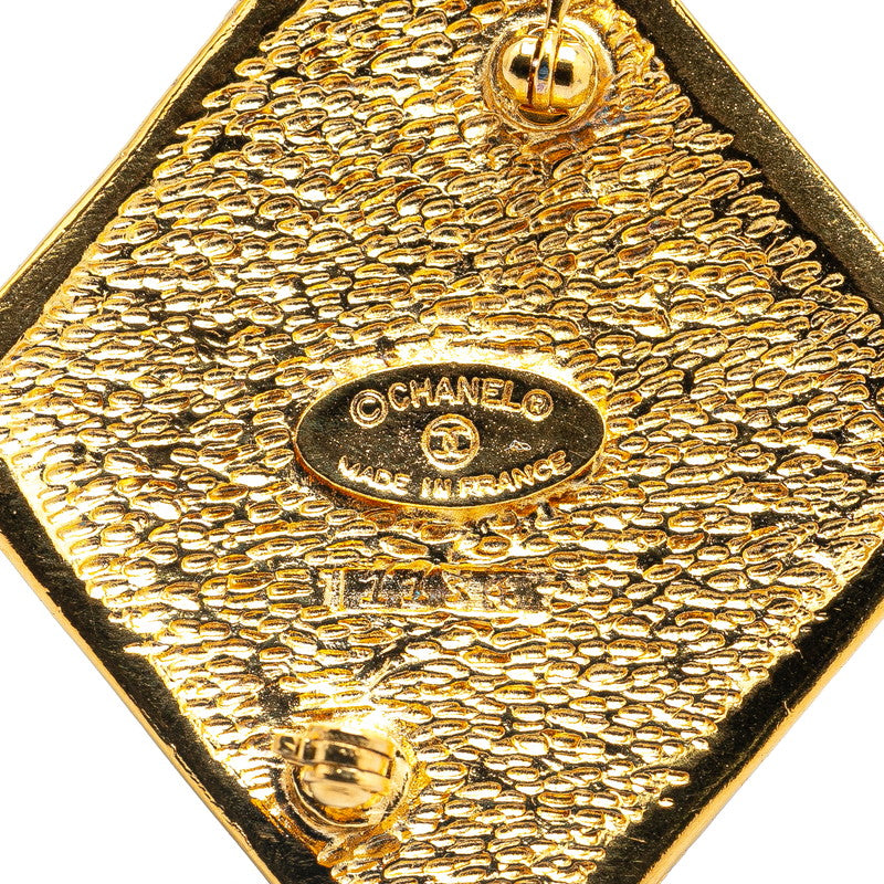 Chanel Gold Plated Coco Mark Diamond Brooch Classic Flap Tote