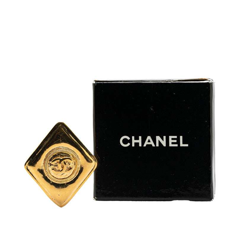 Chanel Gold Plated Coco Mark Diamond Brooch Classic Flap Tote