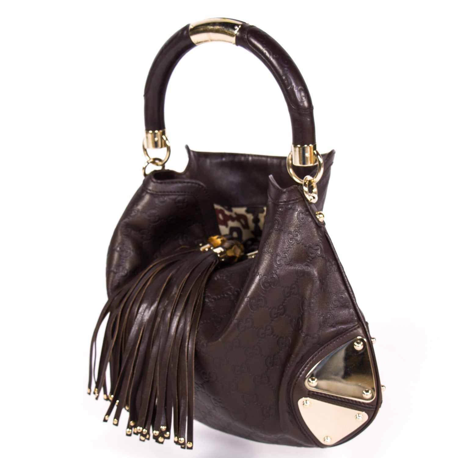Gucci Leather Canvas Handbag Style 5