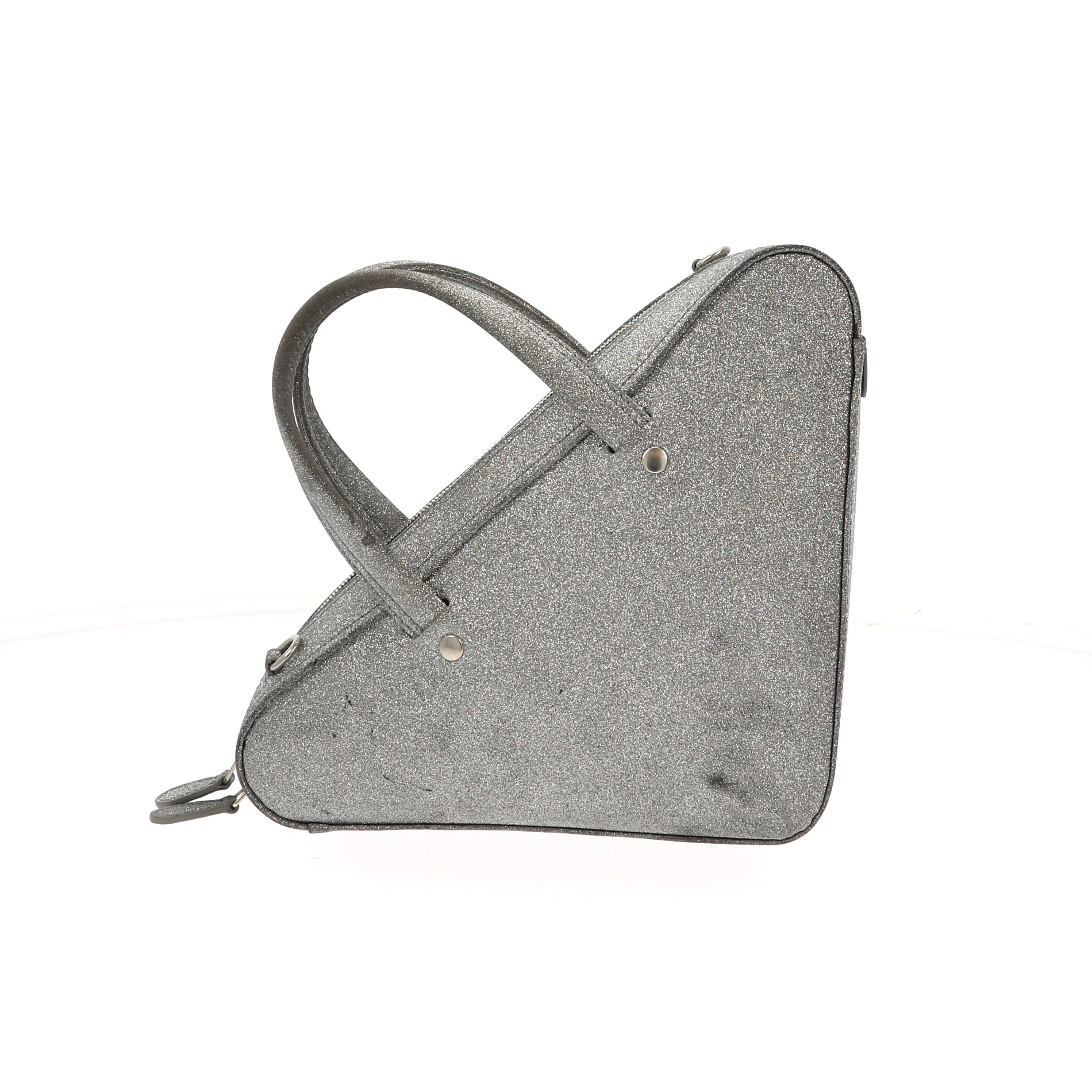 Balenciaga Triangle Handbag in Metallic Leather