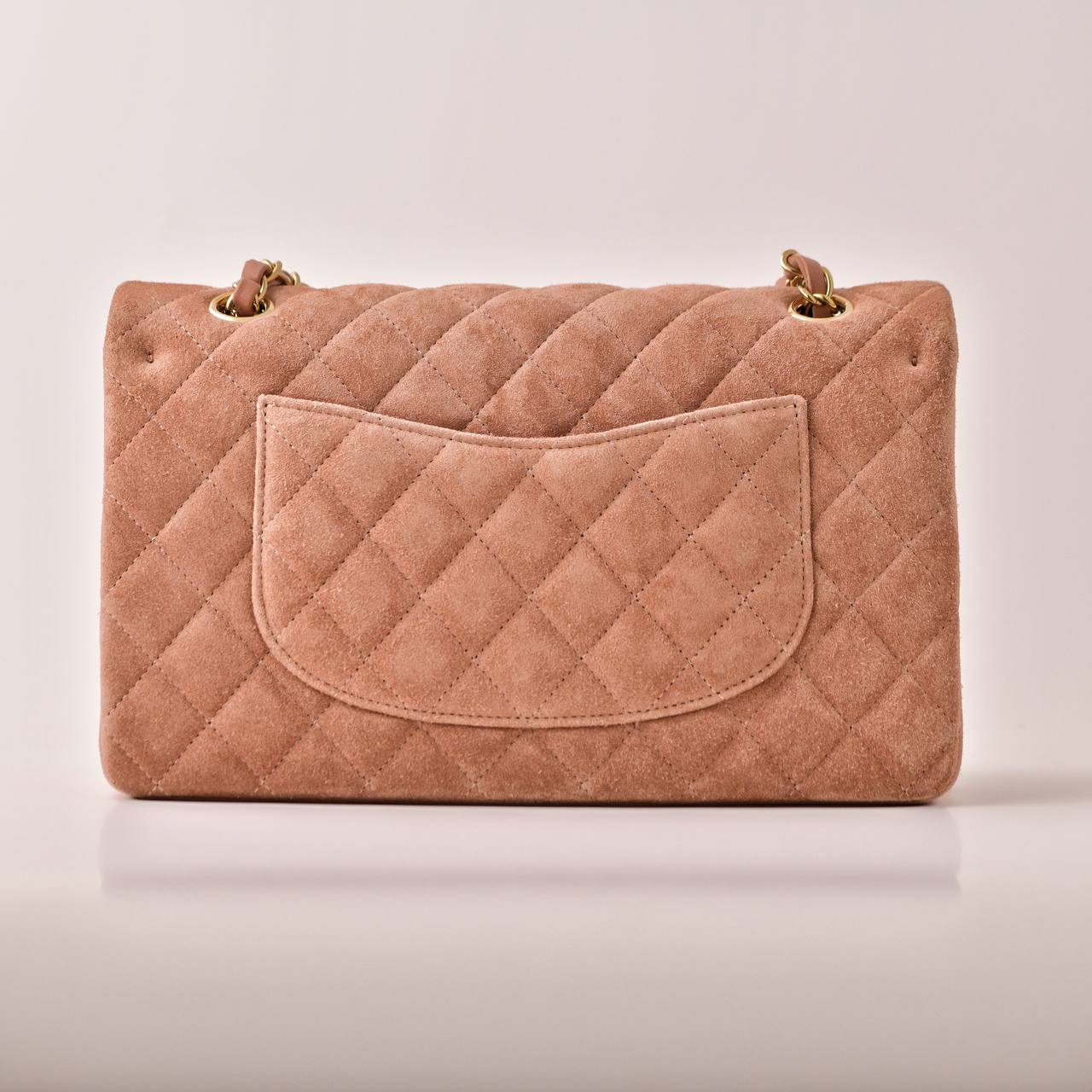 Chanel Classic Flap Light Pink Suede Medium Bag
