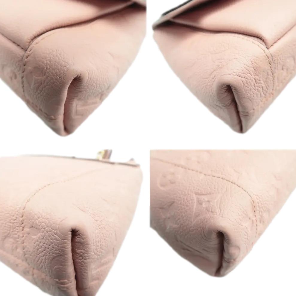 LOUIS VUITTON Blanche BB Empreinte Leather Shoulder Bag Rose Poudre