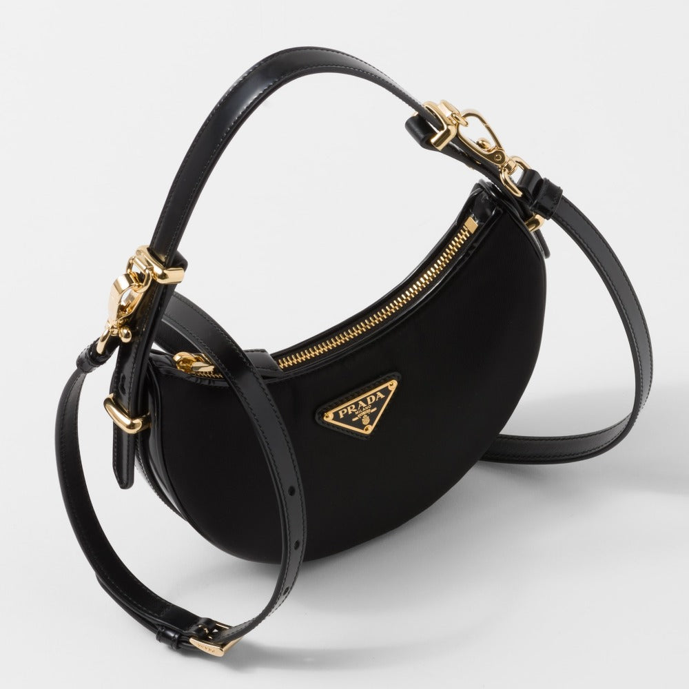 Prada Arqu? Re-Nylon and brushed leather mini shoulder bag