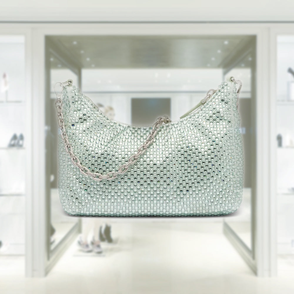 Prada Re-Edition 2005 satin bag with crystals