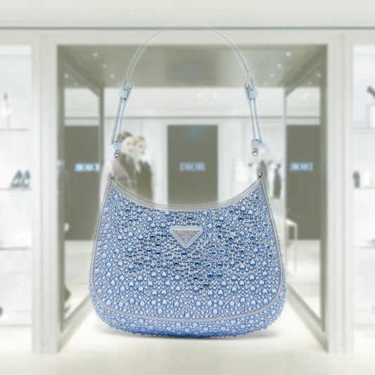Prada Cleo satin bag with crystals