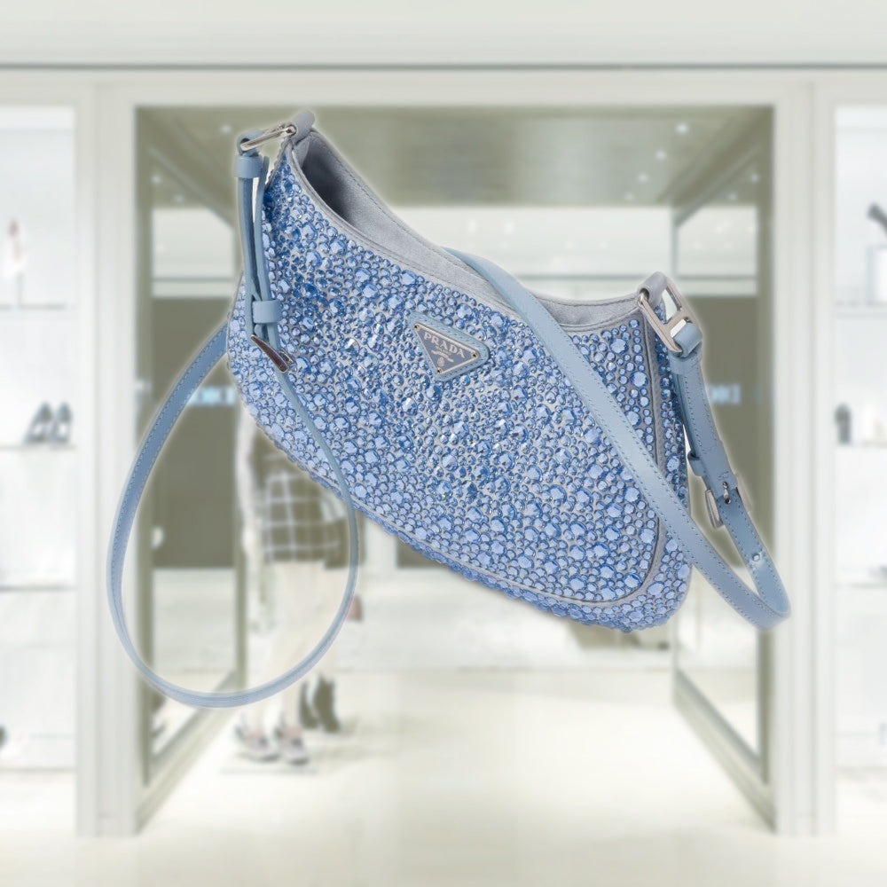 Prada Cleo satin bag with crystals