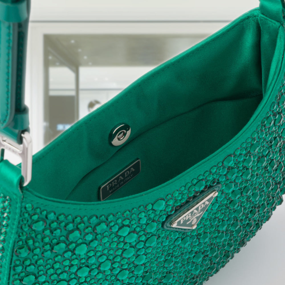 Prada Cleo satin bag with crystals