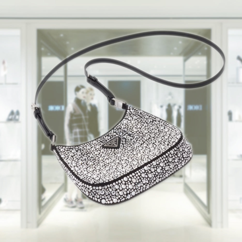 Prada Cleo satin bag with crystals