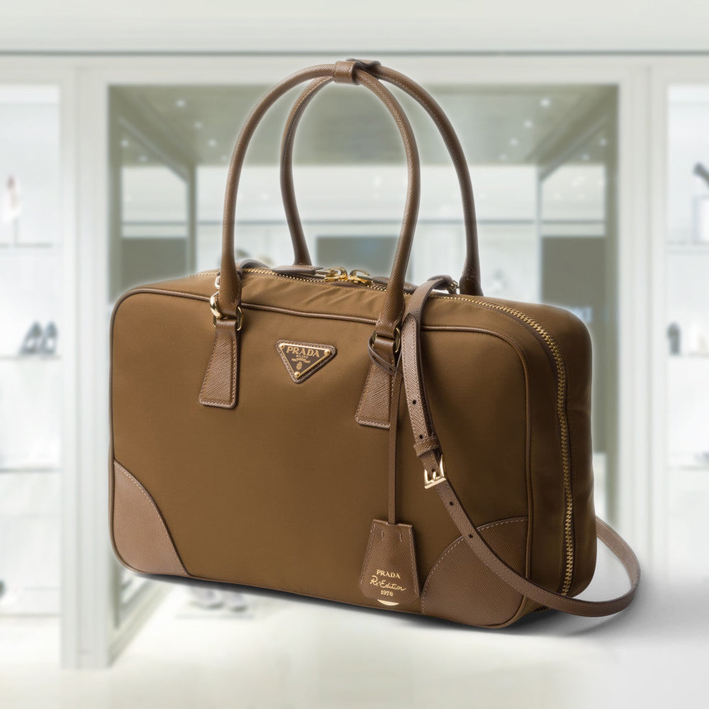 Prada Re-Edition 1978 large Re-Nylon and Saffiano leather two-handle bag