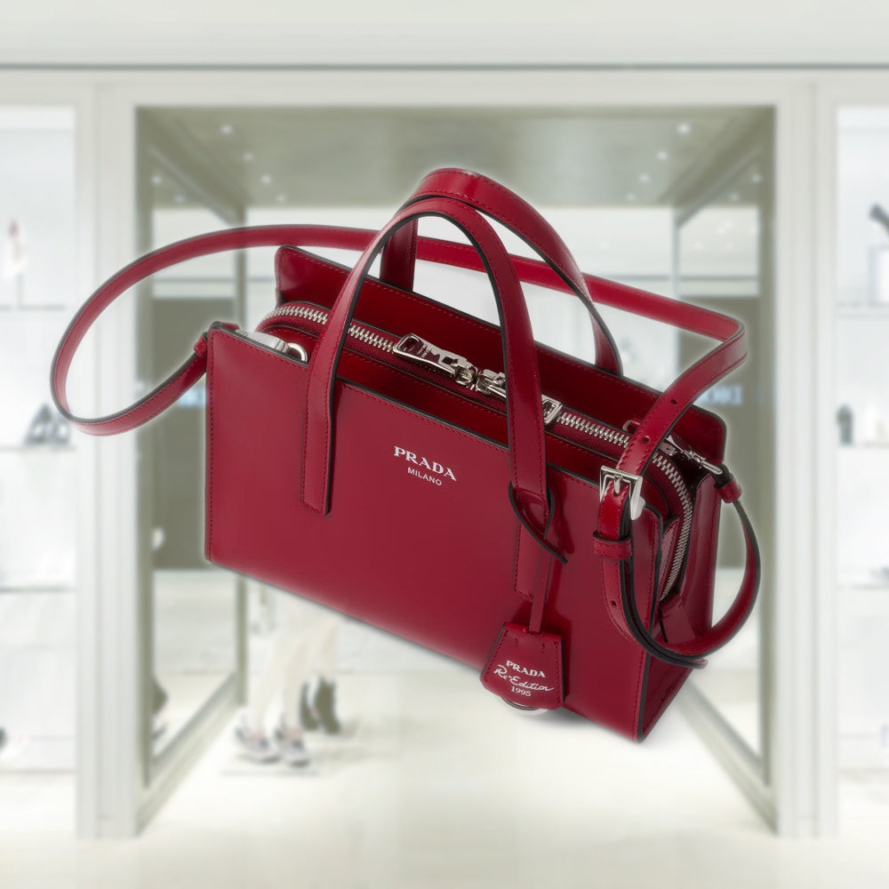 Prada Re-Edition 1995 brushed-leather mini handbag