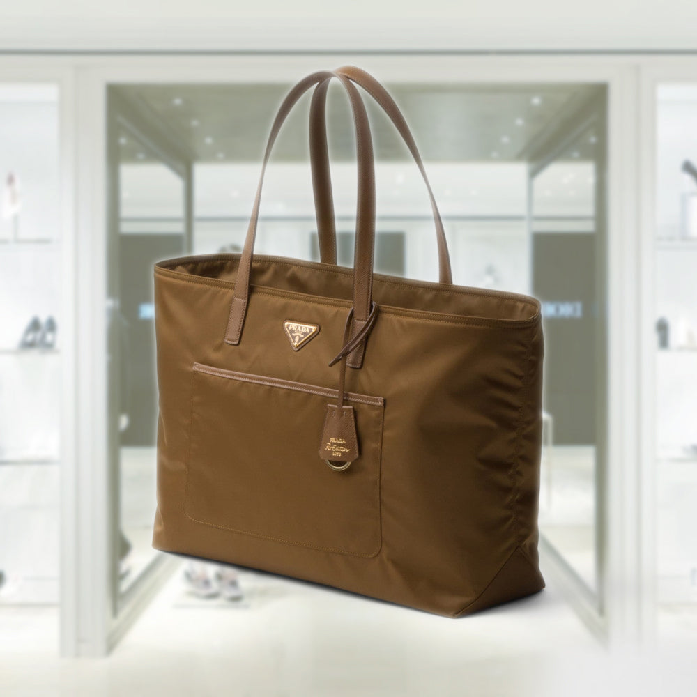Prada Re-Edition 1978 large Re-Nylon and Saffiano leather tote bag