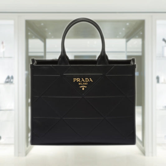 Medium leather Prada Symbole bag with topstitching