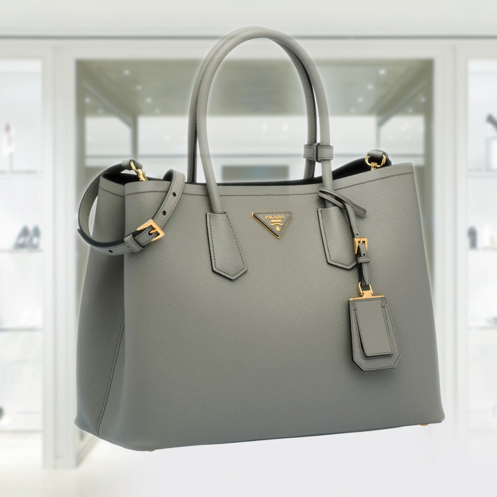 Medium Saffiano Leather Double Prada Bag
