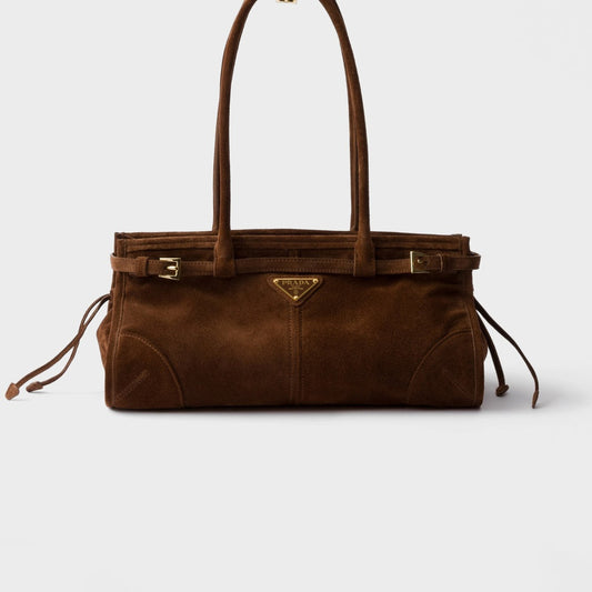 Prada Bonnie medium suede handbag