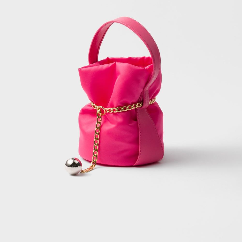 Prada Petit Sac mini Re-Nylon and nappa leather bucket bag