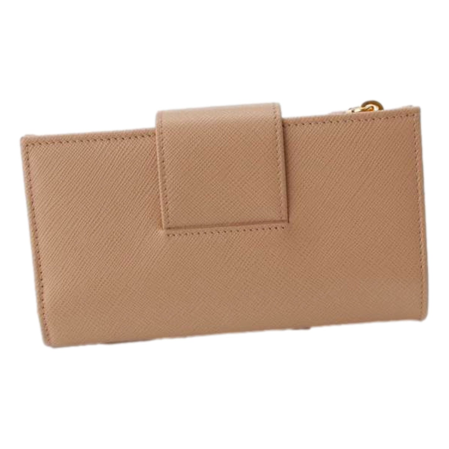 Prada Saffiano Leather Long Zipper Wallet Cipria