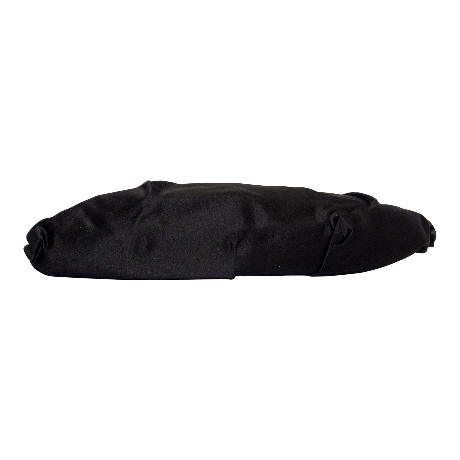 Prada Black Pleated Raso Clutch