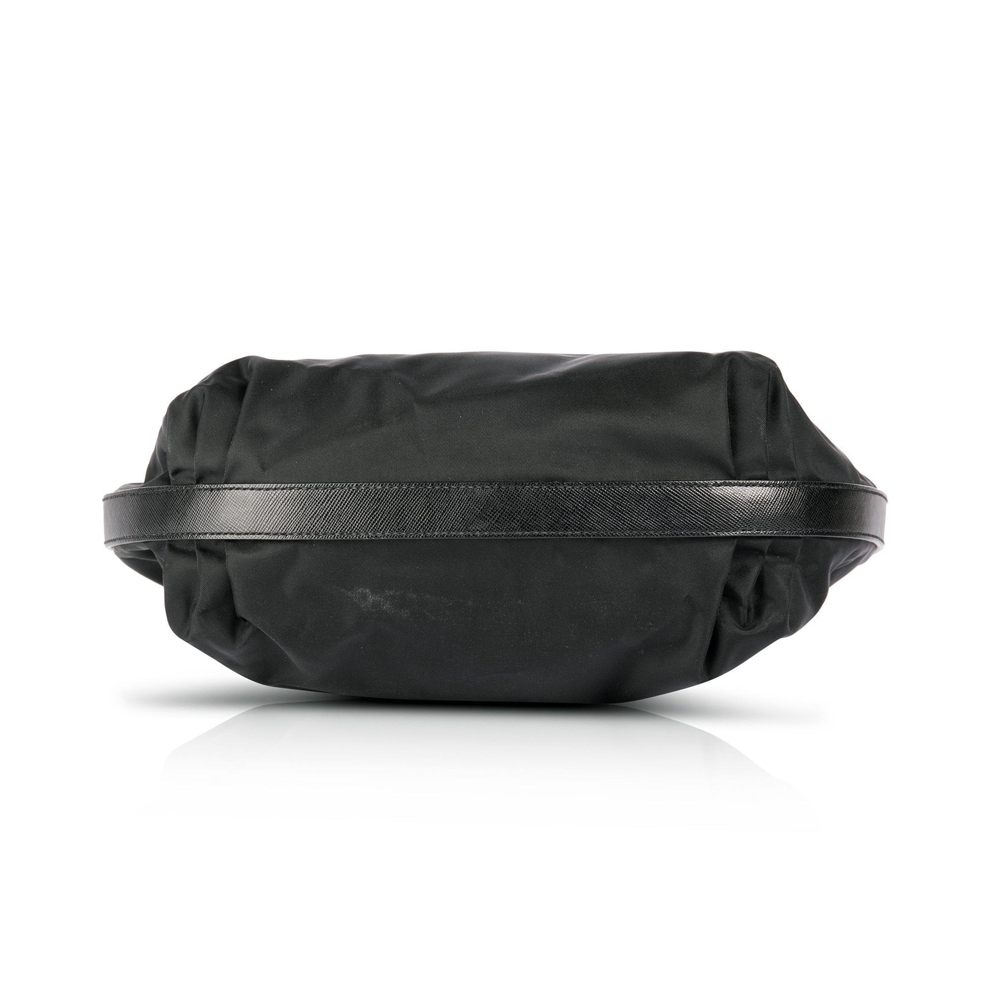 Prada Saffiano-Trimmed Tessuto Nylon Hobo