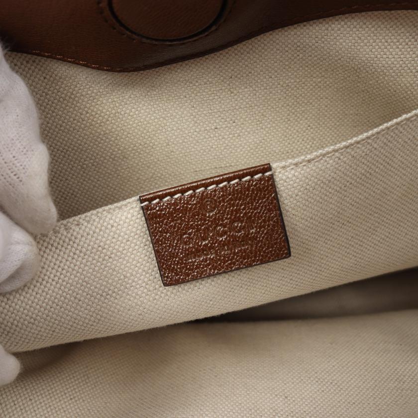 Gucci Monogram Leather Canvas Tote