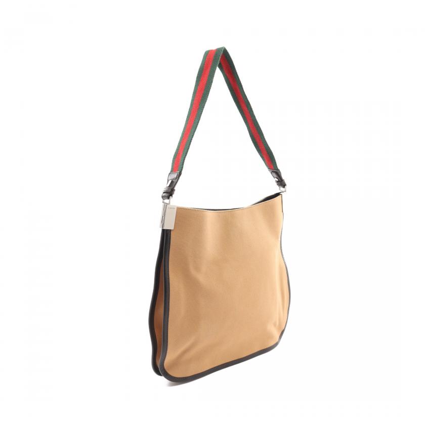 Gucci Monogram Leather Canvas Tote