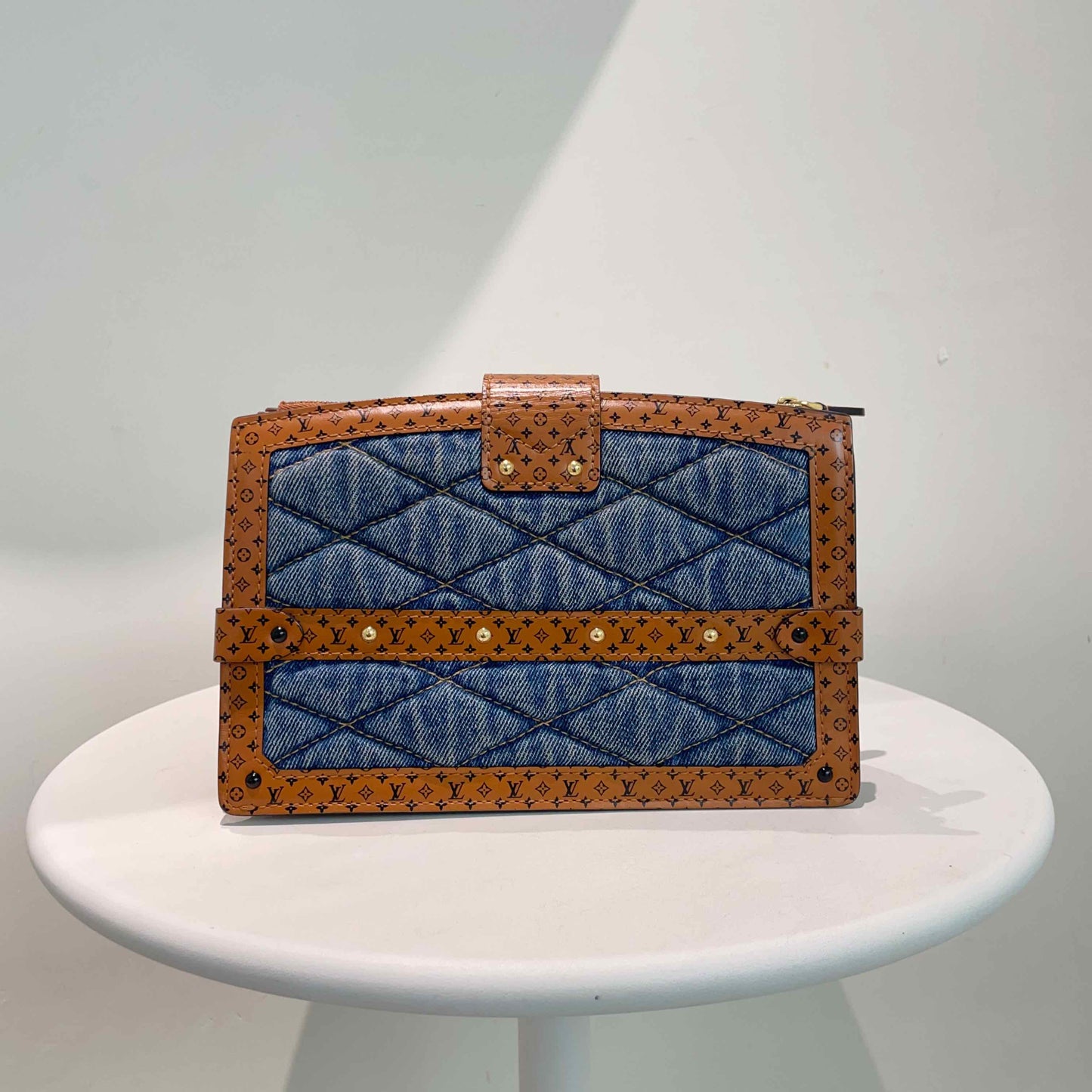 Louis Vuitton Trunk Bag Blue Monogram Canvas Small