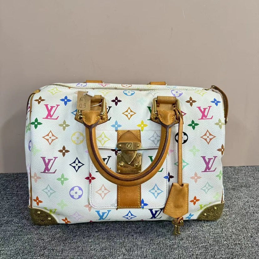 Louis Vuitton Multicolor White Monogram Canvas Bag