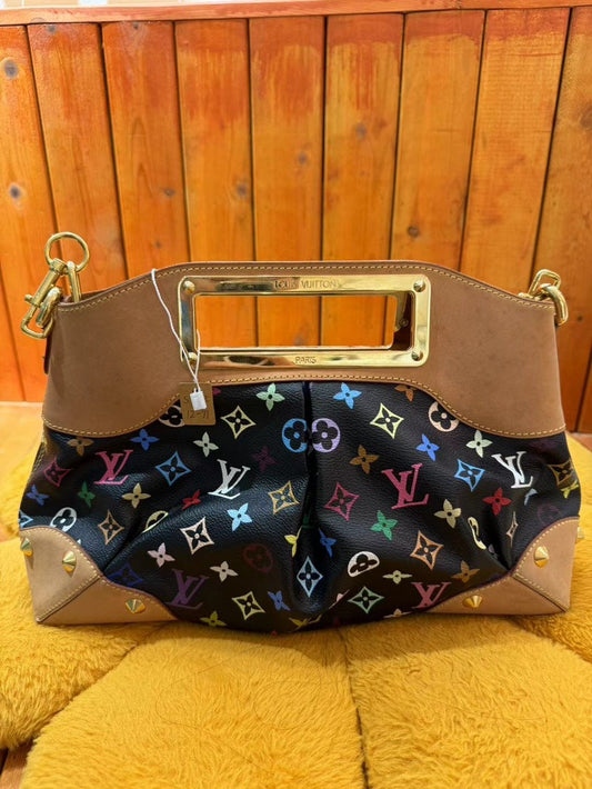 Louis Vuitton Judy Black Multicolor Bag Medium